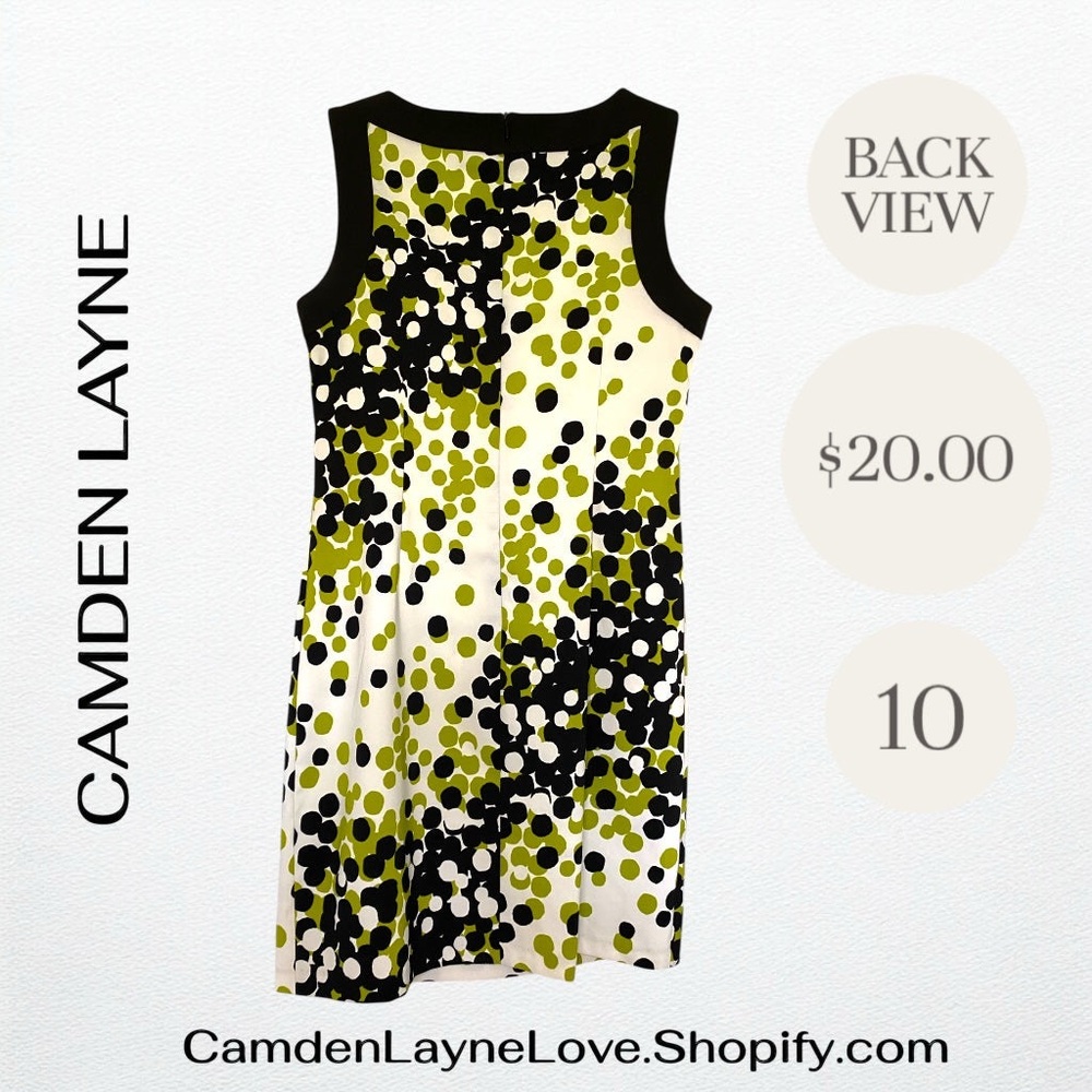 Ronni Nicole Black and Green Sheath Cocktail Dress - Picture 6 of 6